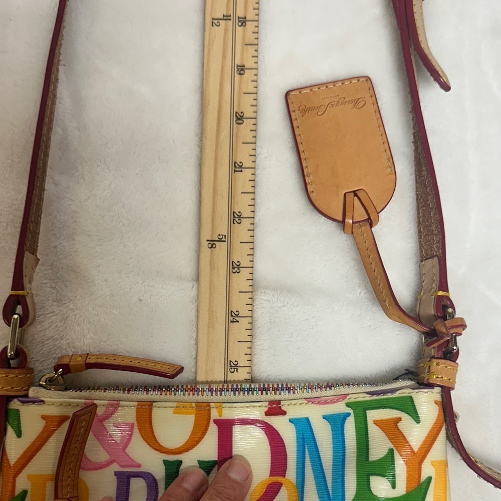 Dooney & Bourke Grafica Multicolor Letter Print Crossbody Bag vintage - Picture 10 of 13